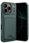 Mey İthalat®   iPhone 17 Pro Kelvin Kartvizitli Silikon - Koyu Yeşil