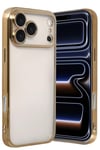 Mey İthalat®   iPhone 17 Pro Max  Lensli Silikon - Gold