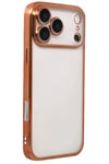 Mey İthalat®   iPhone 17 Pro Max  Lensli Silikon - Turuncu