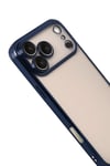 Mey İthalat®   iPhone 17 Pro Max  Lensli Silikon - Lacivert
