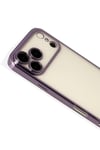 Mey İthalat®   iPhone 17 Pro Max  Lensli Silikon - Mor