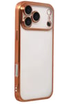 Mey İthalat®   iPhone 17 Pro Max  Lensli Silikon - Turuncu