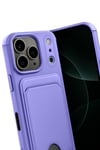 Mey İthalat®   iPhone 17 Pro Max Kelvin Kartvizitli Silikon - Lila