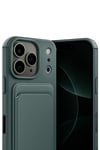Mey İthalat®   iPhone 17 Pro Max Kelvin Kartvizitli Silikon - Koyu Yeşil