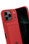 Mey İthalat®   iPhone 17 Pro Max Kelvin Kartvizitli Silikon - Kırmızı