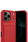 Mey İthalat®   iPhone 17 Pro Max Kelvin Kartvizitli Silikon - Kırmızı