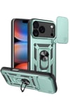 Mey İthalat®   iPhone 17 Pro Max Pars Lens Yüzüklü Silikon - Yeşil