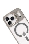 Mey İthalat®   iPhone 17 Pro Max Remim Lensli Magsafe Standlı Kapak - Titan Gri