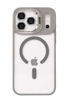 Mey İthalat®   iPhone 17 Pro Max Remim Lensli Magsafe Standlı Kapak - Titan Gri