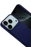 Mey İthalat®   iPhone 17 Pro Nano içi Kadife Silikon - Lacivert