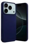 Mey İthalat®   iPhone 17 Pro Nano içi Kadife Silikon - Lacivert