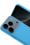 Mey İthalat®   iPhone 17 Pro Nano içi Kadife Silikon - Mavi