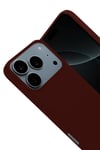 Mey İthalat®   iPhone 17 Pro Nano içi Kadife Silikon - Bordo