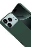 Mey İthalat®   iPhone 17 Pro Nano içi Kadife Silikon - Koyu Yeşil
