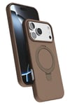 Mey İthalat®   iPhone 17 Pro Regal Magsafe Standlı Kapak - Çöl Titanyum