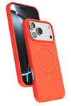 Mey İthalat®   iPhone 17 Pro Regal Magsafe Standlı Kapak - Turuncu