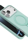 Mey İthalat®   iPhone 17 Pro Regal Magsafe Standlı Kapak - Su Yeşili