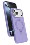 Mey İthalat®   iPhone 17 Pro Regal Magsafe Standlı Kapak - Lila