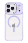 Mey İthalat®   iPhone 17 Pro Remim Lensli Magsafe Standlı Kapak - Lila