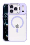 Mey İthalat®   iPhone 17 Pro Remim Lensli Magsafe Standlı Kapak - Lila