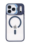 Mey İthalat®   iPhone 17 Pro Remim Lensli Magsafe Standlı Kapak - Lacivert