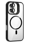 Mey İthalat®   iPhone 17 Remim Lensli Magsafe Standlı Kapak - Siyah