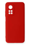 Mey İthalat®   Mi 10T Kılıf Nano içi Kadife Silikon - Kırmızı