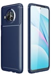 Mey İthalat®   Mi 10T Lite Kılıf Auto Focus Karbon Kapak - Lacivert