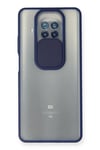 Mey İthalat®   Mi 10T Lite Kılıf Palm Buzlu Kamera Sürgülü Silikon - Lacivert
