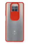 Mey İthalat®   Mi 10T Lite Kılıf Palm Buzlu Kamera Sürgülü Silikon - Kırmızı