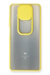 Mey İthalat®   Mi 10T Lite Kılıf Palm Buzlu Kamera Sürgülü Silikon - Sarı