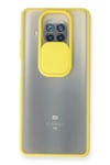 Mey İthalat®   Mi 10T Lite Kılıf Palm Buzlu Kamera Sürgülü Silikon - Sarı