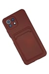 Mey İthalat®   Mi 11 Kılıf Kelvin Kartvizitli Silikon - Bordo