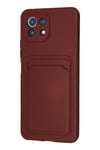 Mey İthalat®   Mi 11 Kılıf Kelvin Kartvizitli Silikon - Bordo