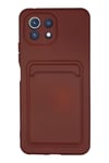 Mey İthalat®   Mi 11 Kılıf Kelvin Kartvizitli Silikon - Bordo