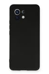 Mey İthalat®   Mi 11 Kılıf Nano içi Kadife Silikon - Siyah
