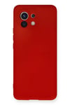 Mey İthalat®   Mi 11 Kılıf Nano içi Kadife Silikon - Kırmızı