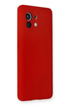 Mey İthalat®   Mi 11 Kılıf Nano içi Kadife Silikon - Kırmızı