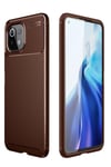 Mey İthalat®   Mİ 11 Lite Kılıf Auto Focus Karbon Kapak - Kahverengi