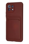 Mey İthalat®   Mİ 11 Lite Kılıf Kelvin Kartvizitli Silikon - Bordo
