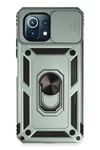 Mey İthalat®   Mİ 11 Lite Kılıf Pars Lens Yüzüklü Silikon - Yeşil
