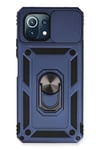 Mey İthalat®   Mİ 11 Lite Kılıf Pars Lens Yüzüklü Silikon - Lacivert