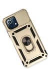 Mey İthalat®   Mİ 11 Lite Kılıf Pars Lens Yüzüklü Silikon - Gold
