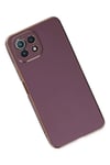Mey İthalat®   Mİ 11 Lite Kılıf Volet Silikon - Mor