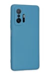 Mey İthalat®   Mi 11T Pro Kılıf Nano içi Kadife Silikon - Mavi