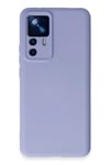 Mey İthalat®   Mi 12T Pro Kılıf Nano içi Kadife Silikon - Lila
