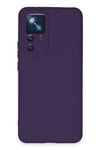 Mey İthalat®   Mi 12T Pro Kılıf Nano içi Kadife Silikon - Mor