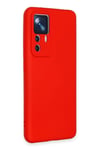 Mey İthalat®   Mi 12T Pro Kılıf Nano içi Kadife Silikon - Kırmızı