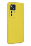 Mey İthalat®   Mi 12T Pro Kılıf Nano içi Kadife Silikon - Sarı