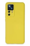 Mey İthalat®   Mi 12T Pro Kılıf Nano içi Kadife Silikon - Sarı